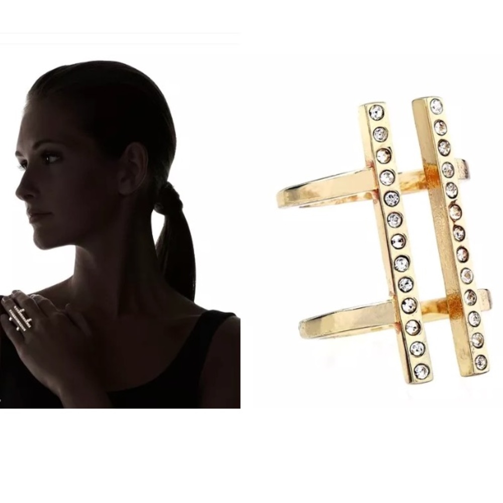 JULES SMITH "DOUBLE ROW PAVE RING"